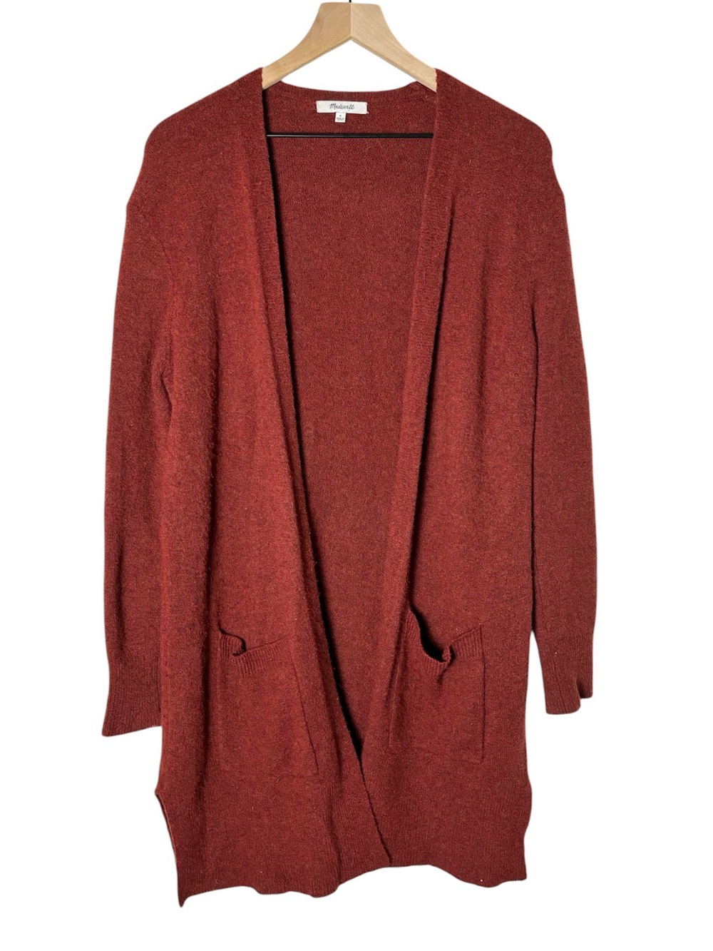 Madewell Kent Open-Front Long Cardigan  Merino Wool Alpaca Academia Lounge Boho
